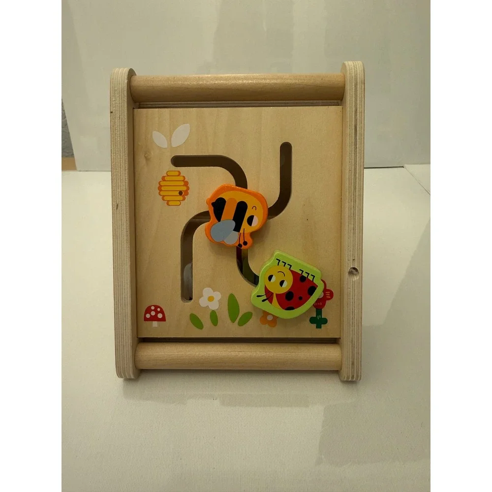 Tooky Toy TH912 Wooden Activity Triangle Shape Sorter Montessori Toddler 12M+